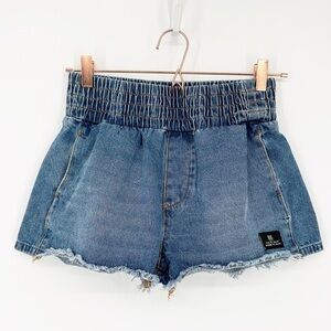 BDG Urban Outfitters Elastic Waist Cotton Blue Cutoff Shorts XS